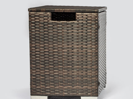 Outdoor Rectangle Fire Pit Table And Propane Tank Cover