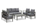 Dark Gray / 5 Pc. Sofa, Loveseat, 2 Chairs, Coffee Table