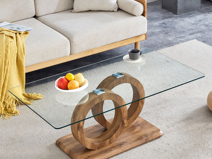 Contemporary Style Glass Top Coffee Table