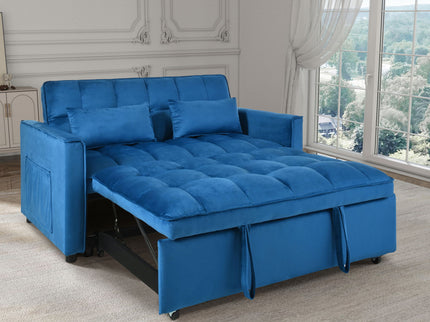 3 In 1 Pull Out Couch Convertible Sofa Bed With Reclining Backrest