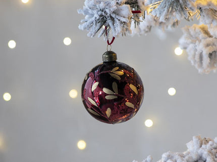 Christmas Ball Glass Decorative Hanging Ball Christmas Tree Ornaments, For Holiday Party Decorations
