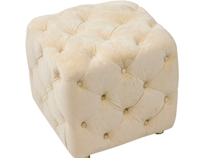 Modern Upholstered Ottoman, Exquisite Small End Table, Soft Foot Stool, Dressing Makeup Chair, Comfortable Seat For Living Room, Bedroom, Entrance