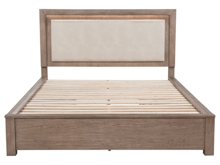 Gibbons - LED Storage Bed With Upholstered Headboard