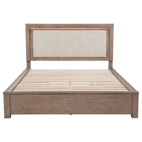 Gibbons - LED Storage Bed With Upholstered Headboard