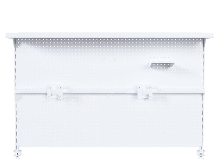 Clamp On Desk Pegboard With Single Monitor Stand