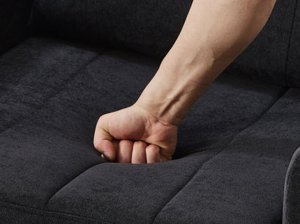 Upholstered Convertible Sleeper Sofa With 5 Position Backrest, Side Pockets, Storage