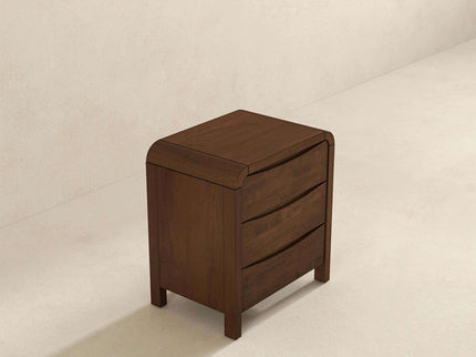 Lionel - Nightstand 3 Drawer Bed Side Table - Brown