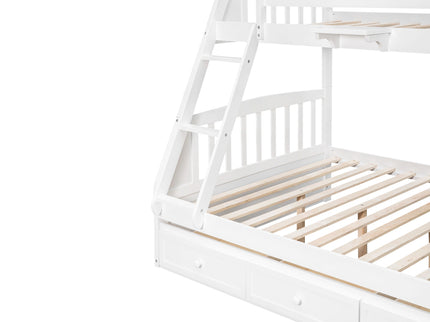 Bunk Bed With Drawers, Ladder And Storage Staircase