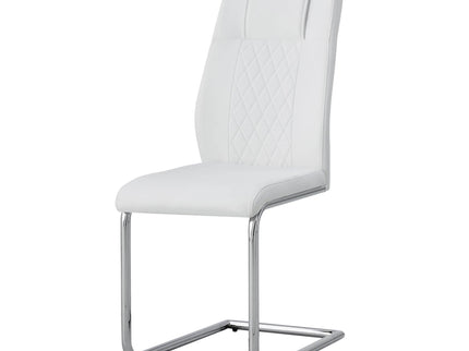 Modern Dining Chairs With Padded Seat, Metal Legs