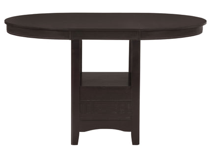 Danford - 5 Piece Counter Height Dining Set With Upholstered Stools - Espresso