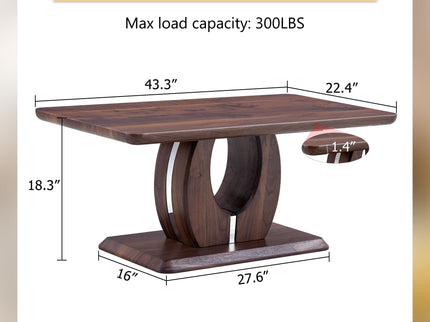 Modern, Minimalist Rectangular Coffee Table