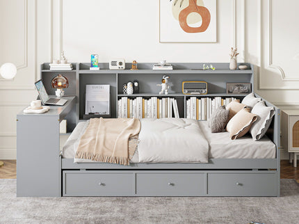 Daybed With 3 Drawers USB Ports And Desk