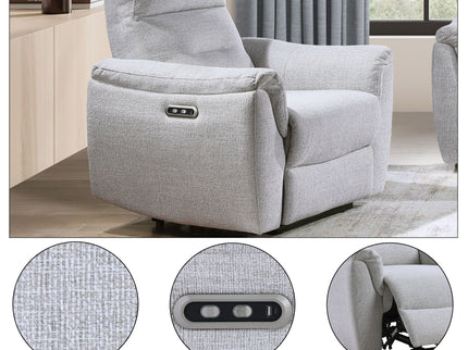 Eastre - Power Motion Recliner With USB Port - Gray