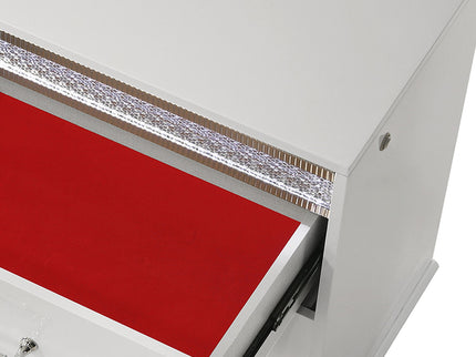 Glam - 2 Drawer Nightstand With LED Lighting - White