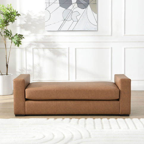 Ottoman With Unique Armrest Design For Living Spaces