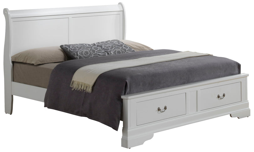 Upholstered Panel Sleigh Bed Design
