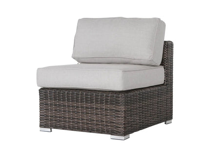 Wicker Outdoor Lounge Set With Cushions And Fire Pit