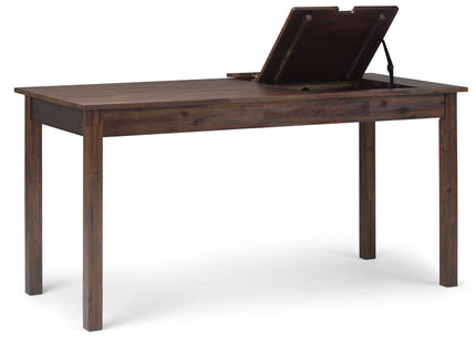 Monroe - Desk - Distressed Charcoal Brown