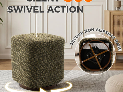 Upholstered 360° Swivel Vanity Stool