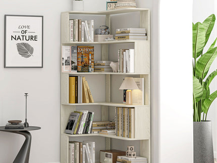 L-Shaped Design Corner Bookshelf