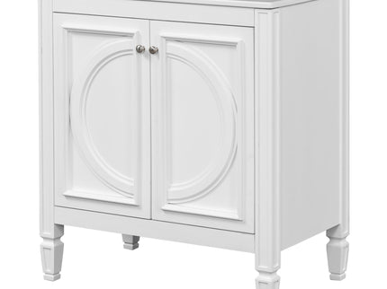 Double Sink Bathroom Vanity Set With Wall Mount Mirror Cabinet