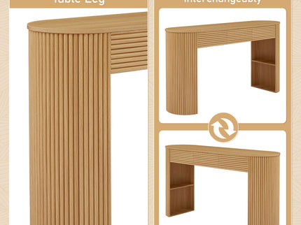 Retro Console Table With Storage, 3 Drawers