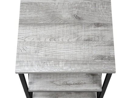 3 Tier Accent Table, Side Marble Look Contemporary & Modern