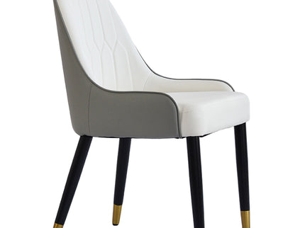 Modern Sponge-Filled Dining Chair, Solid Wood Metal Legs, Suitable For Restaurants, Living Rooms And Rooms (Set of 2)