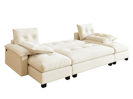 U-Shaped Sleeper Sofa With Pull Out Bed