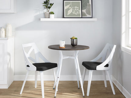 Clara Charlotte - 3 Piece Round Dinette Set Vintage With Rounded