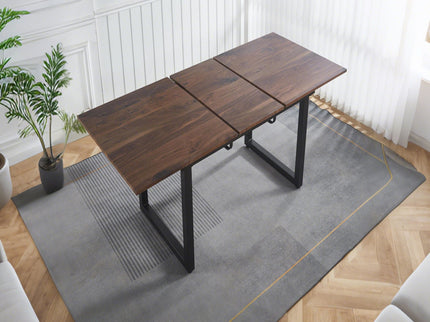 Square Extendable Dining Table With Metal Legs