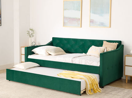 Daybed With Pop Up Trundle And USB Charging Armrest