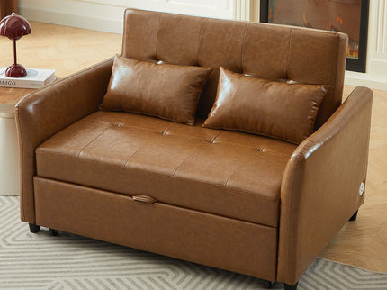 Convertible Sleeper Sofa Bed With 3 USB Ports