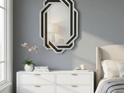 Diamond Wall Mirror - Silver