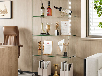 Display Cabinet With Shelf Double Doors And Lock