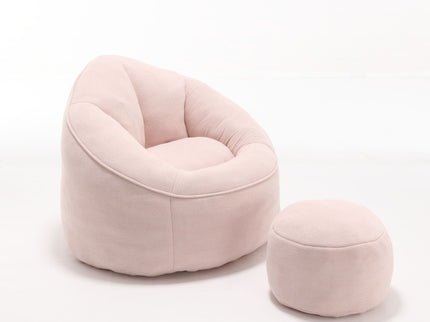 Bedding Bean Bag Sofa Chair High Pressure Foam With Footrest