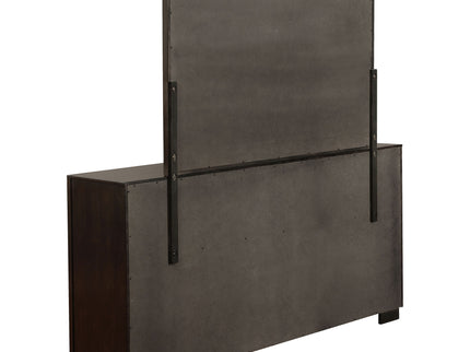 Prescott - 8 Drawer Dresser With Mirror - Smoked Peppercorn Brown