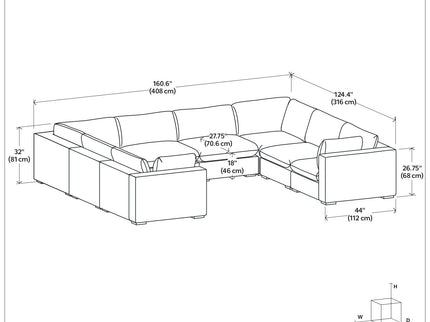 Jasmine - Handcrafted Sectional Sofa