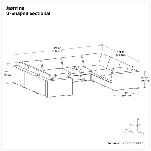Jasmine - Handcrafted Sectional Sofa