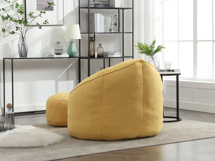 Bedding Bean Bag Sofa Chair High Pressure Foam With Footrest
