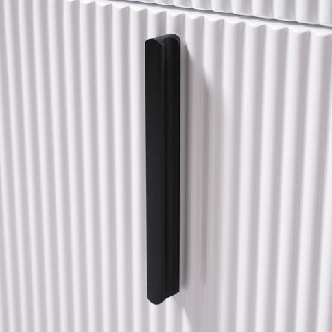 Bathroom Vanity With Ceramic Sink, Fluted Design