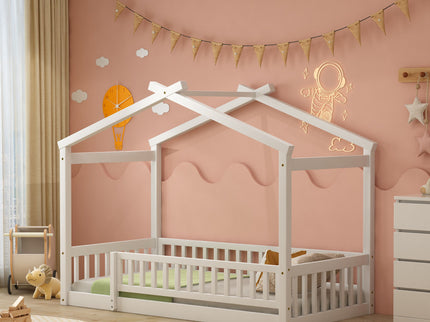 Bed House Bed Frame With Fence