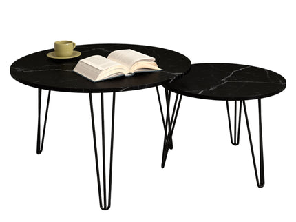 Round Nesting Coffee Table For Living Room (Set of 2)