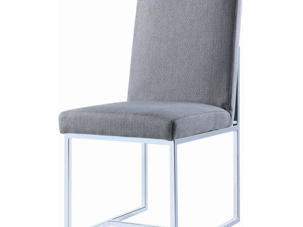 Upholstered Dining Chair Set With Base (Set of 2) - Gray