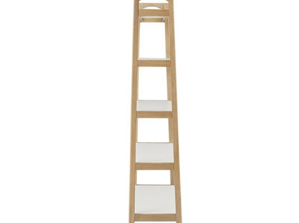 Parker - Bookcase With 5 Shelves - Off White / Natural