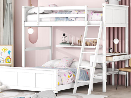 Full Over Full Bunk Bed With Desk