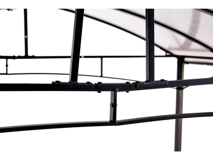 Grill Gazebo 8X5Ft, Outdoor Patio Canopy, Bbq Shelter With Steel Hardtop And Side Shelves - Black