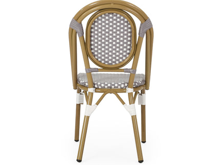 Outdoor Rattan And Aluminum French Bistro Chair Set