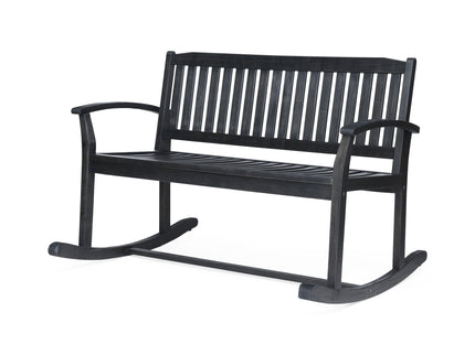 Baxter - Rocking Loveseat - Dark Gray