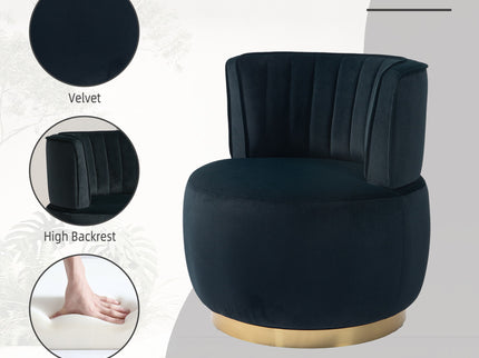 360 Degree Swivel Cuddle Barrel Accent Sofa Chair